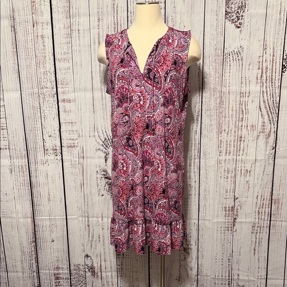 Michael Kors Dresses & Skirts - Michael Kors Pink Paisley Sleeveless Midi Dress